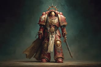 design custom warhammer 40k characters and illustrations