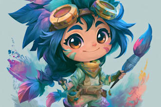 draw cute custom chibi art