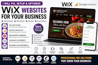 fix setup wix google analytics restaurant ordering checkout bookings appointment