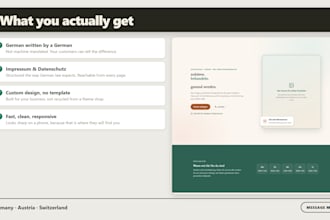design a professional german website for your business