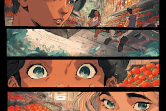 comic book page illustration graphics novel