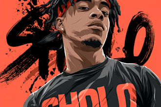 design a unique cartoon album cover, mixtape or single cover