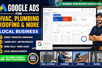 google ads for hvac ac repair heating contractor plumbing roofing local business