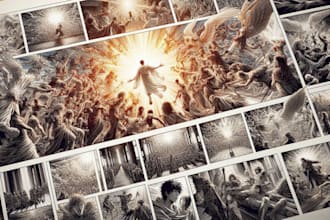 illustrate manga panels and comic book pages