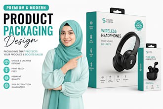 design premium product packaging, box, pouch, label design