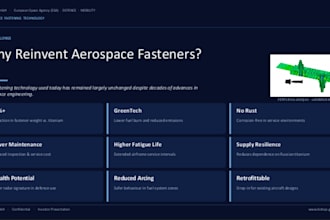 design space tech pitch deck aerospace satellite investor presentation
