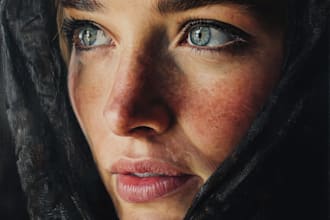 draw digital realistic oil portrait painting