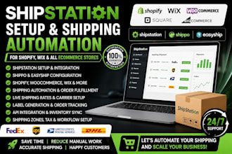 setup shipstation shippo easyship shipping automation for shopify wix