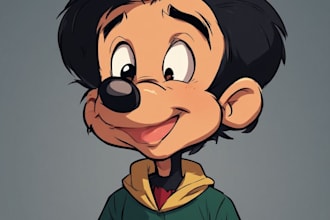 do disney cartoon portrait
