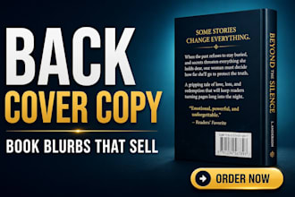write a compelling amazon KDP book blurb or paperback cover copy