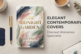 design a discrete romance cover for contemporary fiction