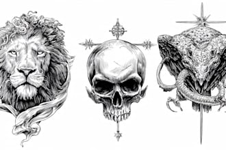 create custom tattoo designs in any style full sleeves back chest and more