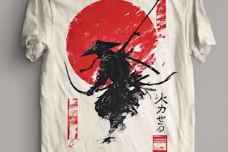 design japanese t shirt illustration