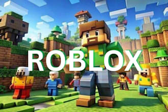 develop roblox game lua scripting studio gui ui ux  map building ai npc bug fix