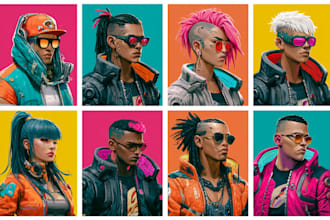 draw science fiction city, cyberpunk fantasy art