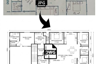 convert your pdf, image or sketch drawing to auto cad