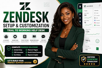 setup zendesk trial, freshdesk, gorgias and  helpdesk workflow automation crm