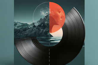 design minimalist music album cover or single cover
