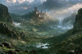do professional landscape digital art