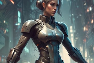sci fi character illustration or sci fi character