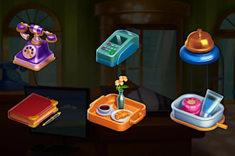 create illustrations for mobile games