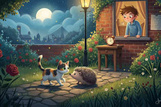 illustrate magical children storybook with adorable character