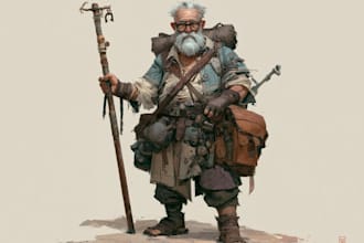 draw dnd character, fantasy character illustration, rpg character concept