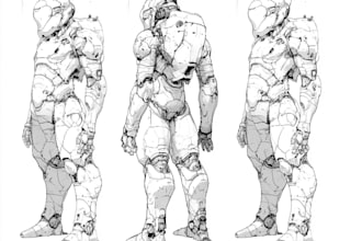 design sci fi mecha and robot concept art