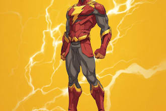 draw you as a marvel style superhero or villain