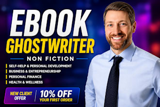 be your ebook ghostwriter, ghostwrite your 50k words, non fiction writer for kdp