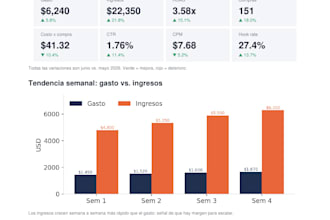 create a meta and facebook ads report with creative analysis