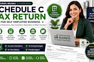 prepare schedule c tax return for self employed business