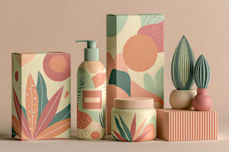 create luxury cosmetic packaging and label design