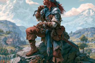 draw your dnd art or ttrpg character design or illustration