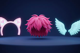 design a custom roblox ugc hat, hair, or accessory for the marketplace