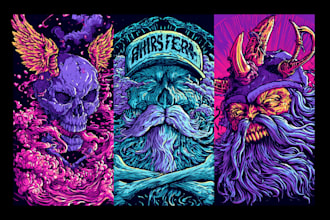 create badass psychedelic artwork for your clothing