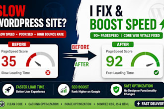 fix slow wordpress website and improve core web vitals fast