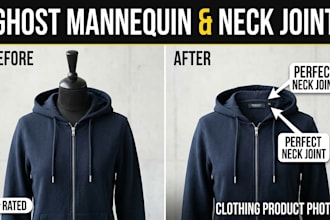 do expert ghost mannequin and apparel photo editing