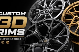 do 3d car customization, rims, wrap, mods, 3d car modeling