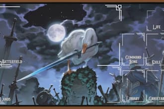 design custom playmat design, playmat artwork, tcg, mtg, dark gothic playmat