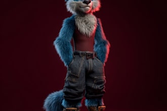 draw furry reference sheet furry art illustration character sheet for anthro ar