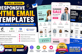 do aweber constant contact HTML mailchimp  klaviyo figma email design template