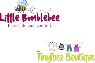 design kids clothing , boutique or shop logo