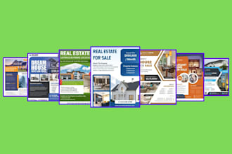 design a professional real estate canva template for listings and marketing