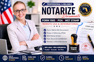 do same day online notary public, form 1583 and remote notarization service 1 hr