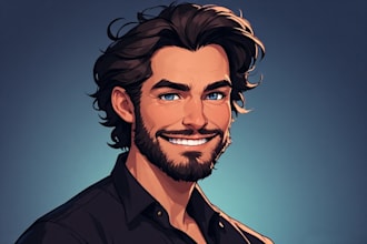 illustrate a professional disney cartoon portrait art