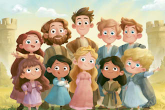 children story book illustration children story