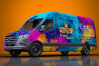 do modern car, van wrap design, truck and trailer wrap design