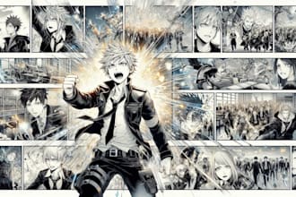 illustrate manga panels and comic book pages