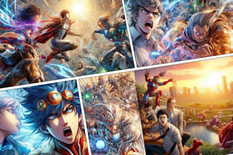 draw high quality manga page and comic scenes